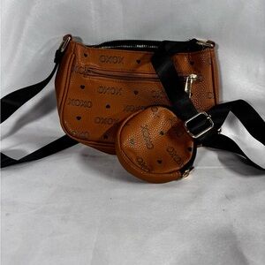 XOXO‎ Brown Crossbody Bag with Black Strap